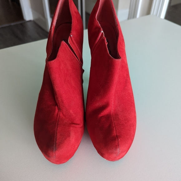 Red Zip Up Booties - Picture 3 of 7